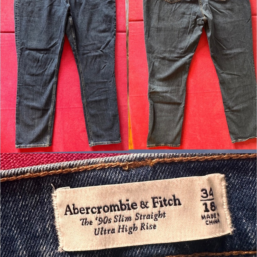 Abercrombie & Fitch High Rise Jeans - Dark Blue